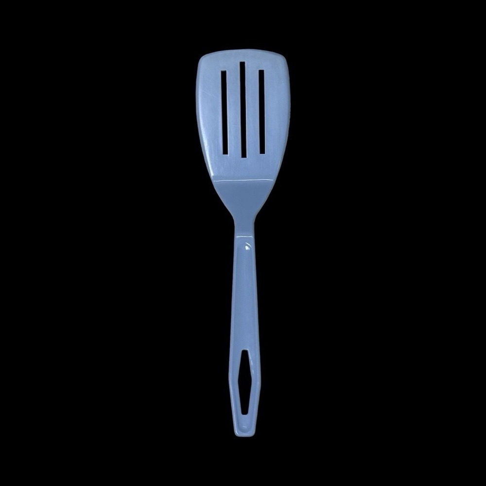 Vintage King-Kraft Blue Slotted Spatula 1960s USA Made‎ Retro Plastic Kitchen